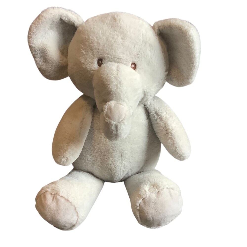Kellytoy Plush Elephant Stuffed Animal Toy 17” Rattle Crinkle‎ Ears Gray